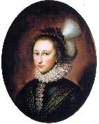 Cornelius Johnson Portrait of Susanna Temple (Lady Lister) oil